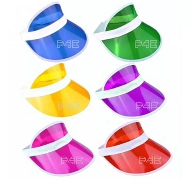 Visera Retro Gorro Poker Translucido Cotillon de Colores - Imagen 5