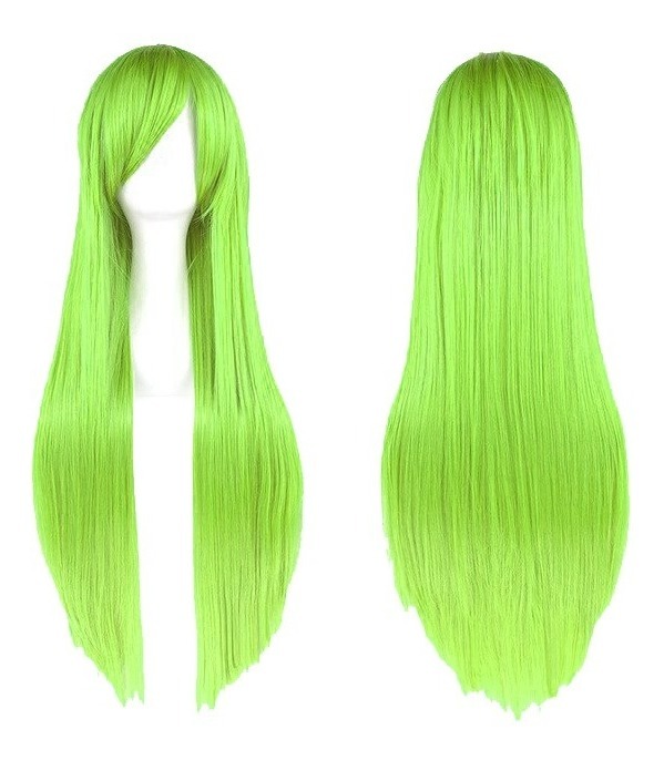 peluca-larga-verde
