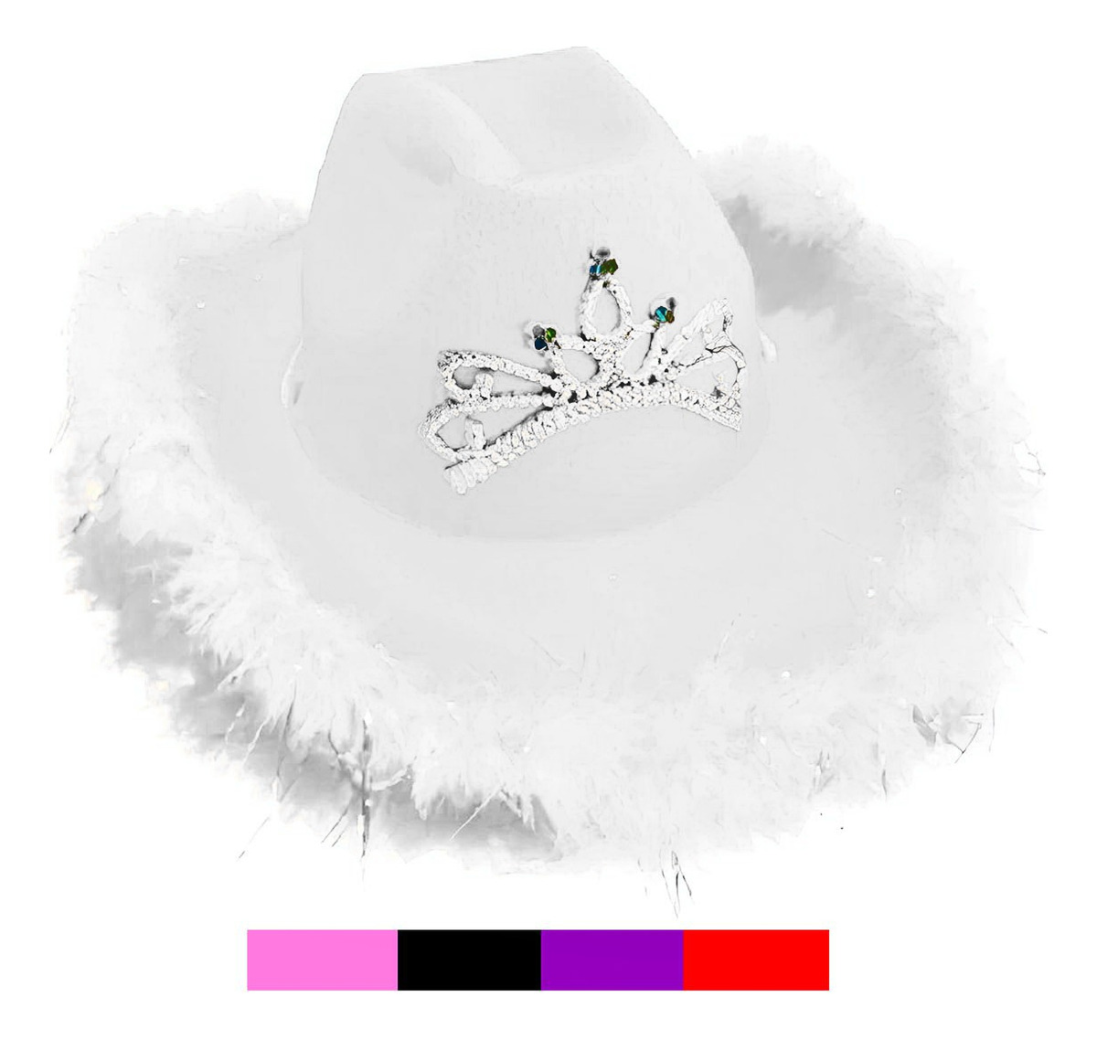 cowboy/plumas/corona/blanco