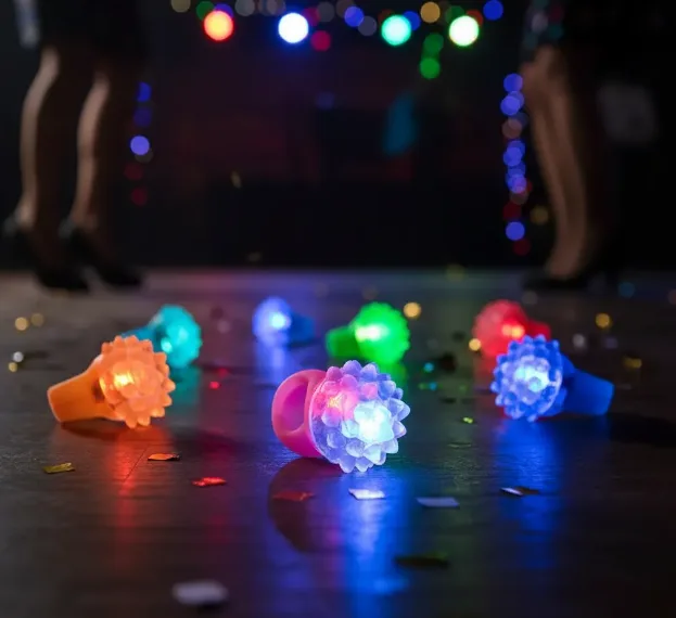 Anillos Led Luminosos Silicona Mix Motivos X10 - Imagen 5