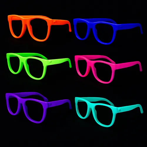 Anteojos Lentes Marco Fluo Way Fluo Cotillon Carioca - Imagen 3