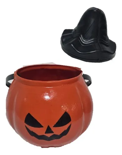 Calabaza Caramelera Golosinera Halloween - Con Tapa - Imagen 4