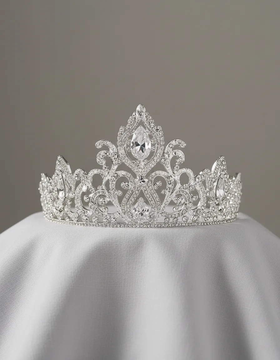 Corona Tiara Para Novia Fiesta De 15 Premium - Imagen 4