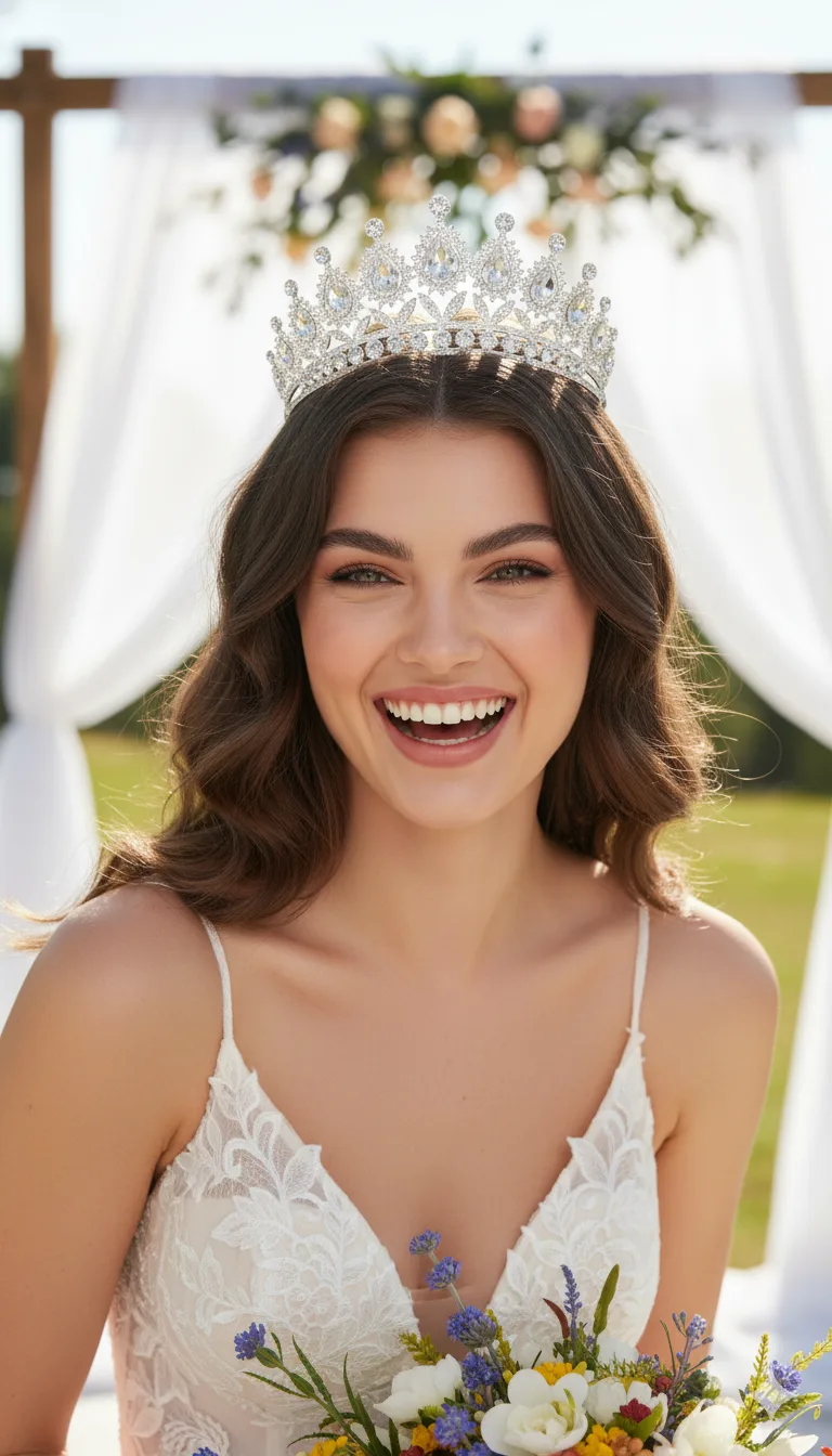 Corona Tiara Para Novia Fiesta De 15 Premium - Imagen 10